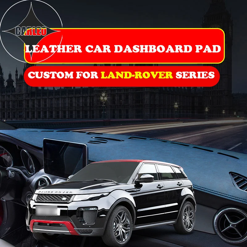 Custom for Land Rover Range Rover Velar Evoque LR Dashboard Avoid Light Pad Instrument Platform PU Leather Suede Insulation Mat