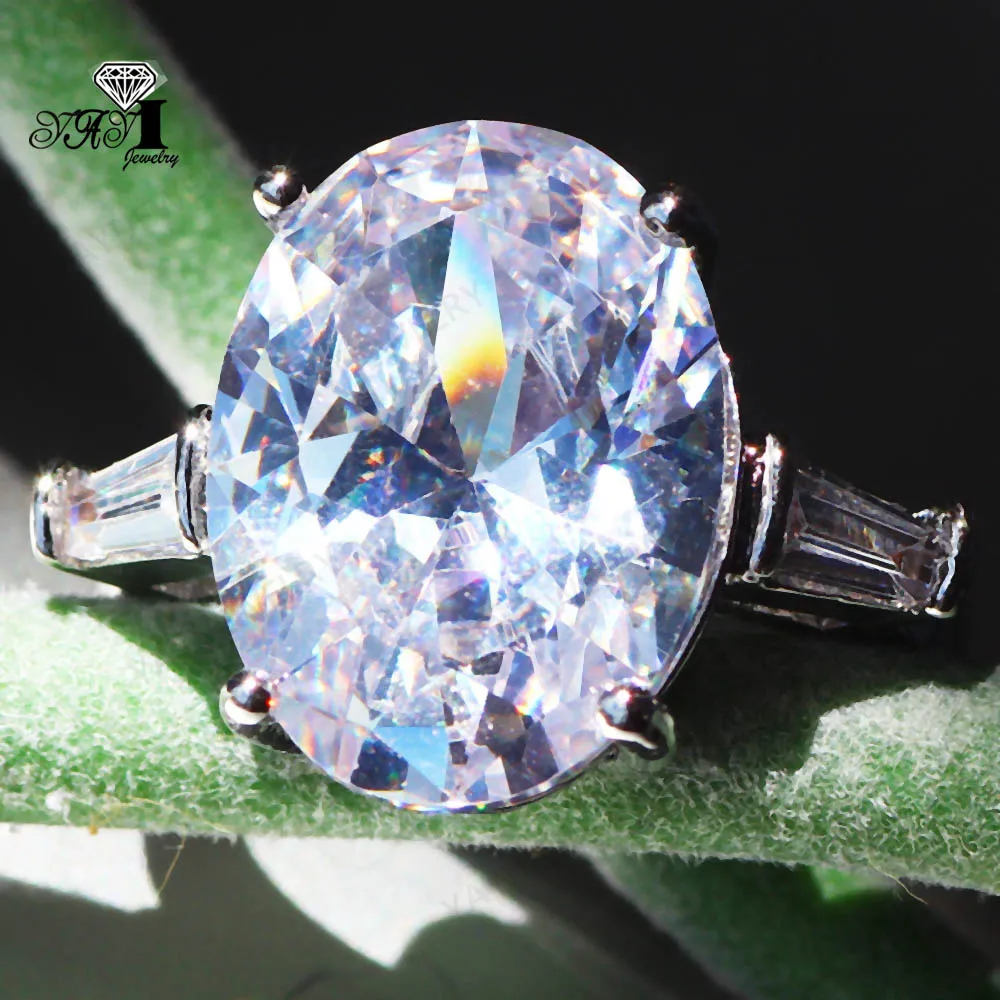 Ювелирные изделия YaYI Мода Принцесса Огромный 14 каратного белого серебра циркона