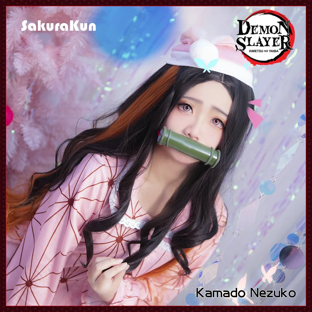 

Demon Slayer Kamado Nezuko Cosplay Christmas Cos Night Dress Costume