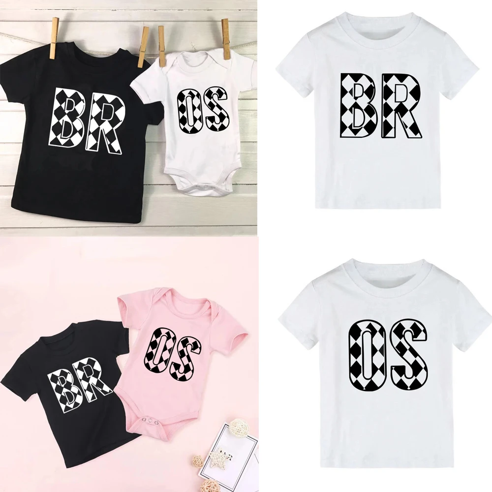 Conjunto de ropa para Hermanos, ropa para ni&ntilde;os, regalo para beb&eacute;-0