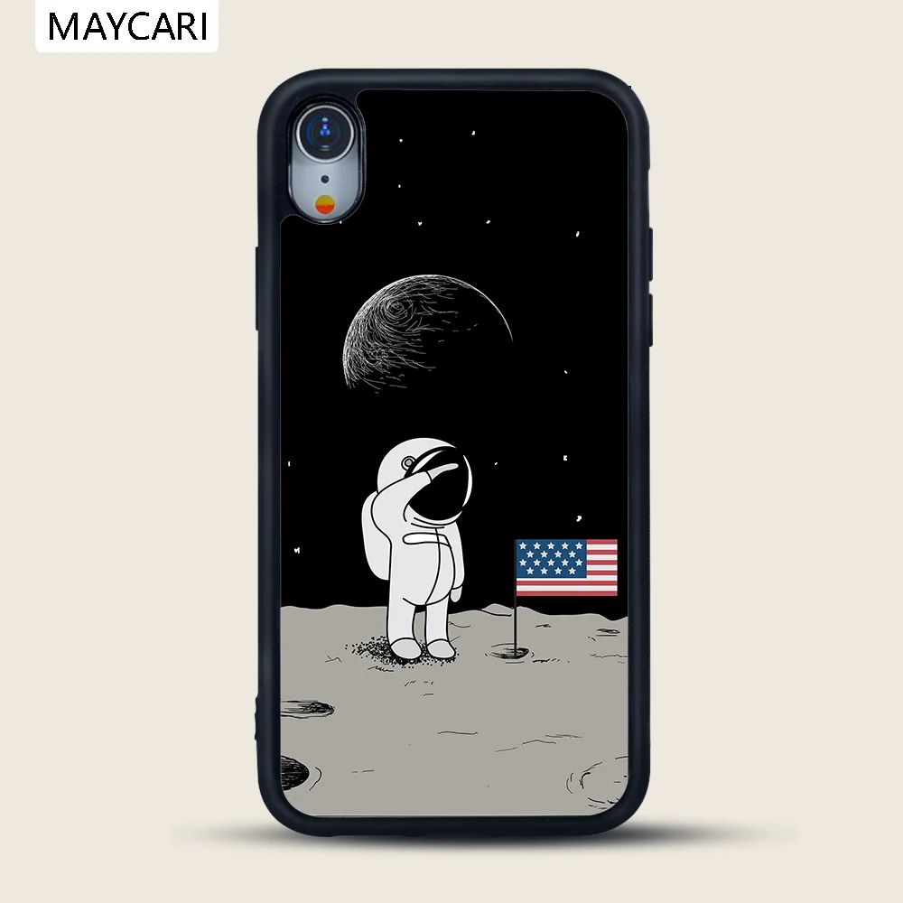 2D ТПУ Пластиковый чехол для телефона астронавт споф iPhone 11 Pro Max SE 2020 алюминиевые