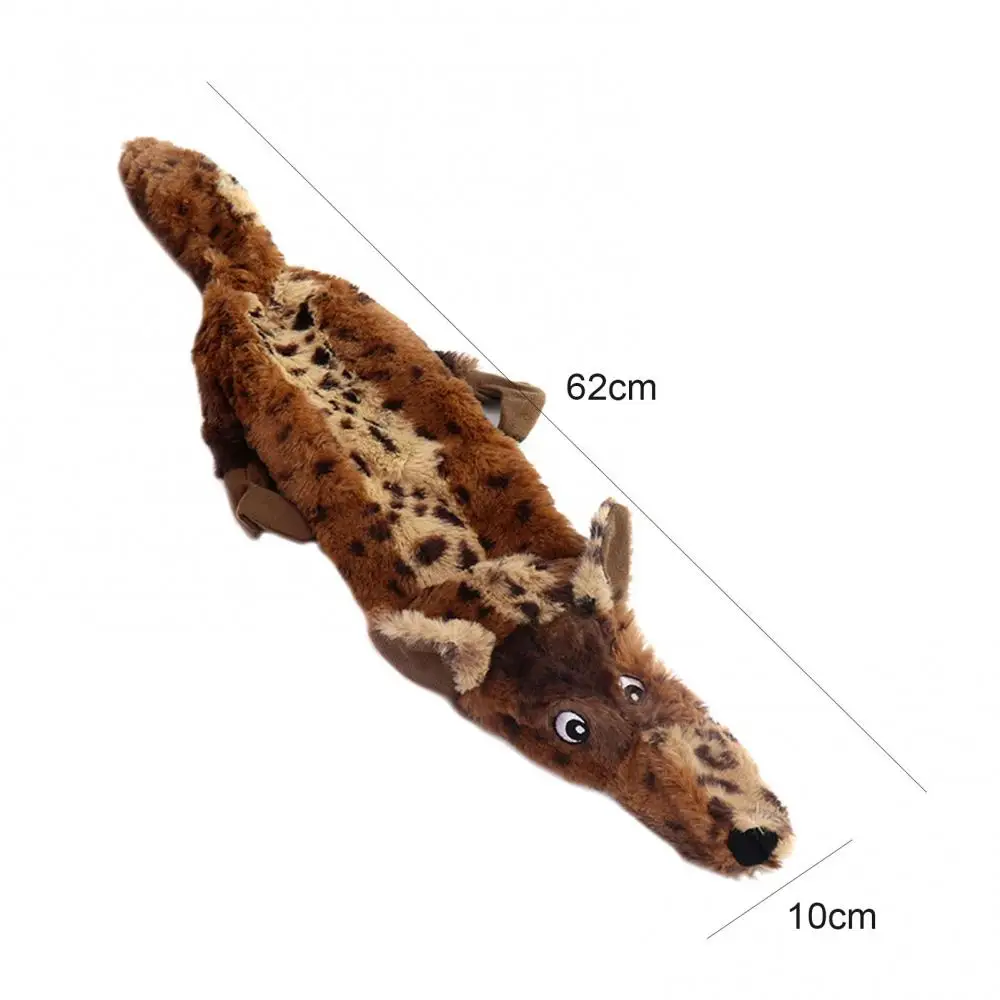 

Brown Corduroy Rabbit Wolf Animal Bite Resistant Plush Dog Sounder Toy Puppy Pet Supply Teddy Bite Resistant And Durable Toy