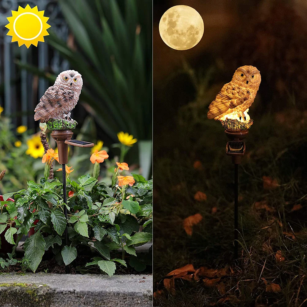 

Solar LED Lights Outdoor Decorative Lawn Stake Owl Lights Yard Art Garden Decor Garden Lawn Street Christmas Decoration Lamp