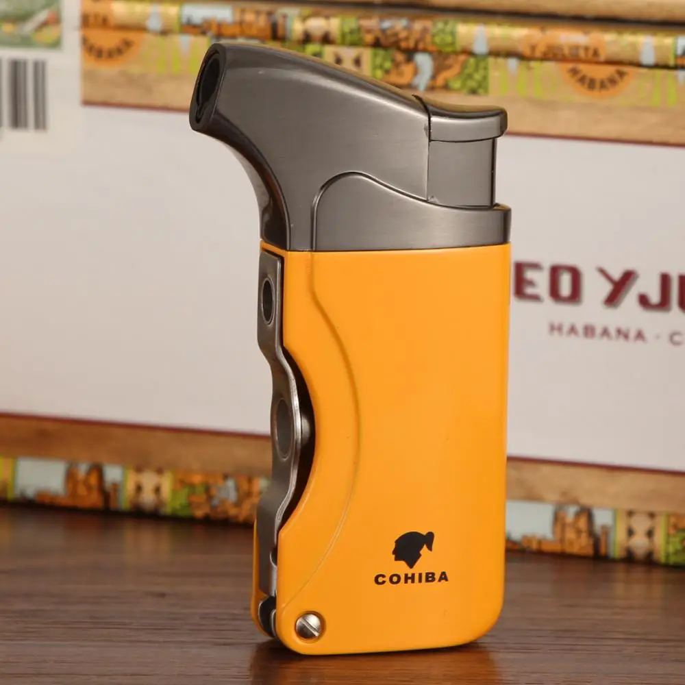 COHIBA 1 фонарь зажигалка для сигар ветрозащитный Карманный Cakmak портативная газовая