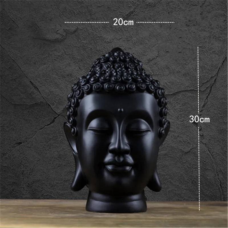 

Modern Home Decor Resin Art Zen Buddha Head Statue Living Room Decoration Accessories Sculpture Creative Indoor Figurines A1517