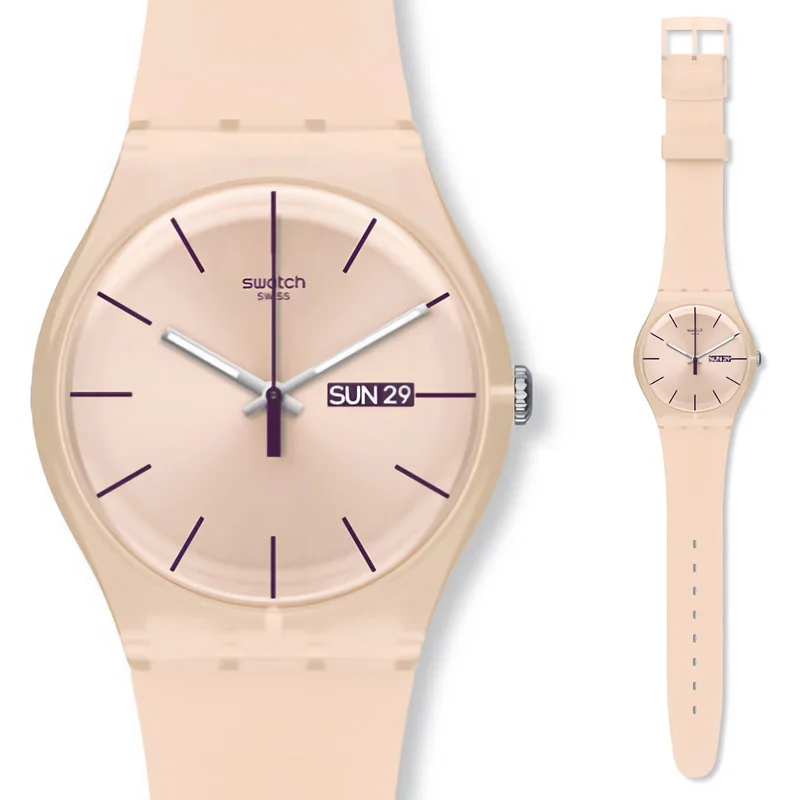 Swatch оригинальные кварцевые часы модные и для отдыха водонепроницаемые женские часы SUOB720 - Цвет: SUOT700