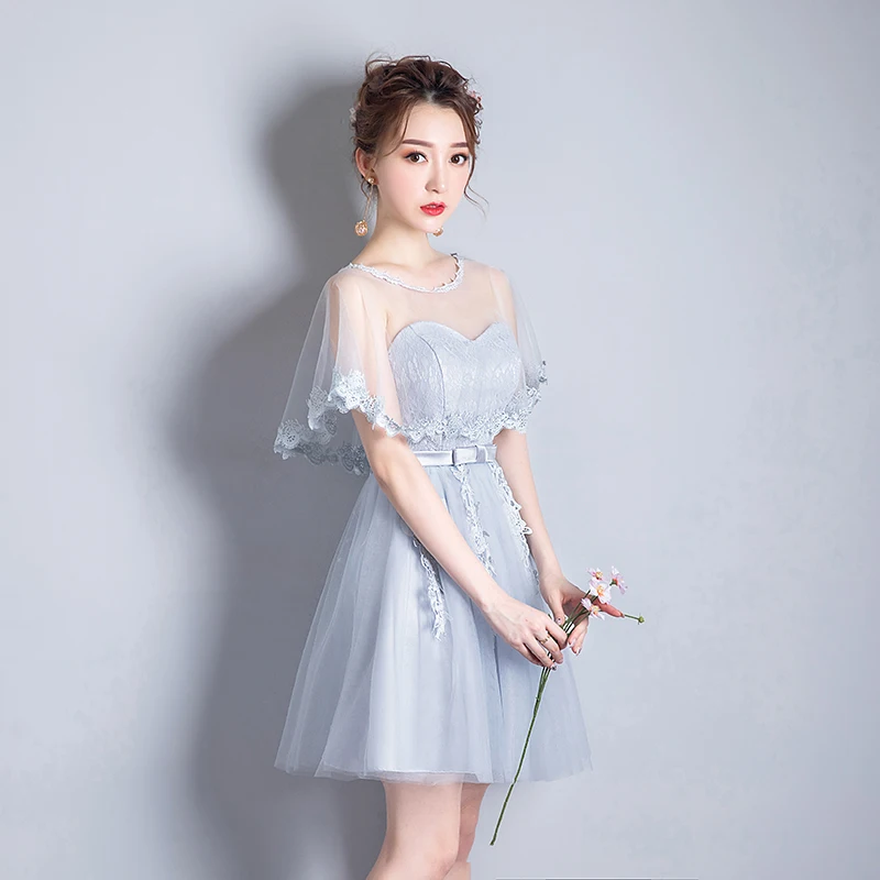 Серые Бордовые Платья для подружки невесты элегантные женские свадебной