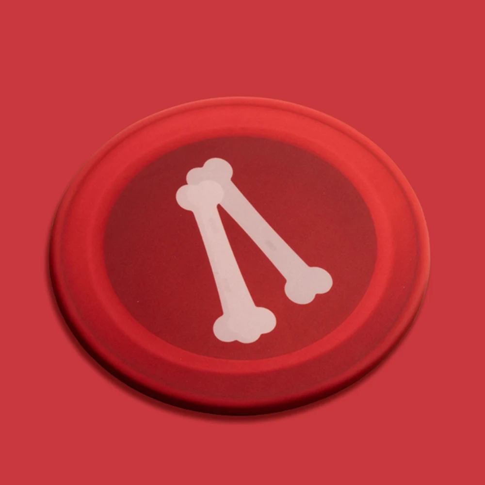 Собачьи кости дизайн красный круглый PU нескользящий Силиконовый коврик для мыши