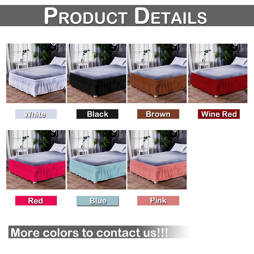 Гофрированная угловая юбка для постельных принадлежностей эластичная