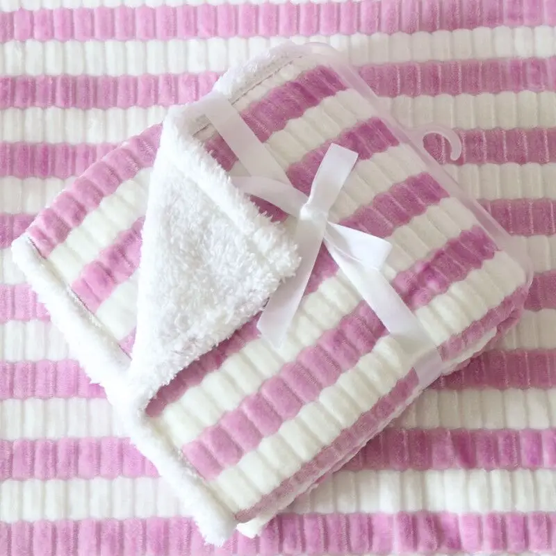 Двухслойное Флисовое одеяло для новорожденных пеленальные одеяла с рисунком