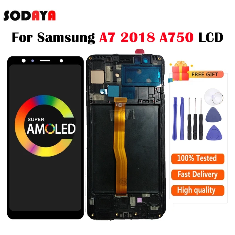 Дисплей с тачскрином SAMSUNG для GALAXY A7 2018 A750 A750F SM-A750F | Мобильные телефоны и