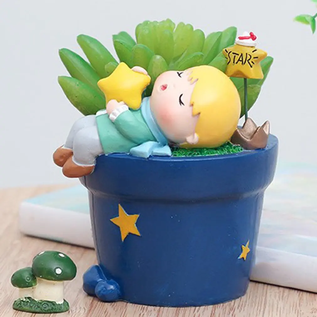 

Succulent Plant Pots New Design Planter Container for Mini Plant Bonsai Flowers Succulents and Cactus Little PrinceStar Sleep