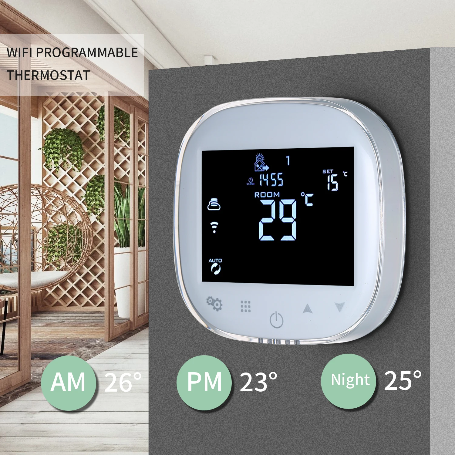 Wifi Термостат сенсорный Scereen цифровой программируемый нагревательный термостат