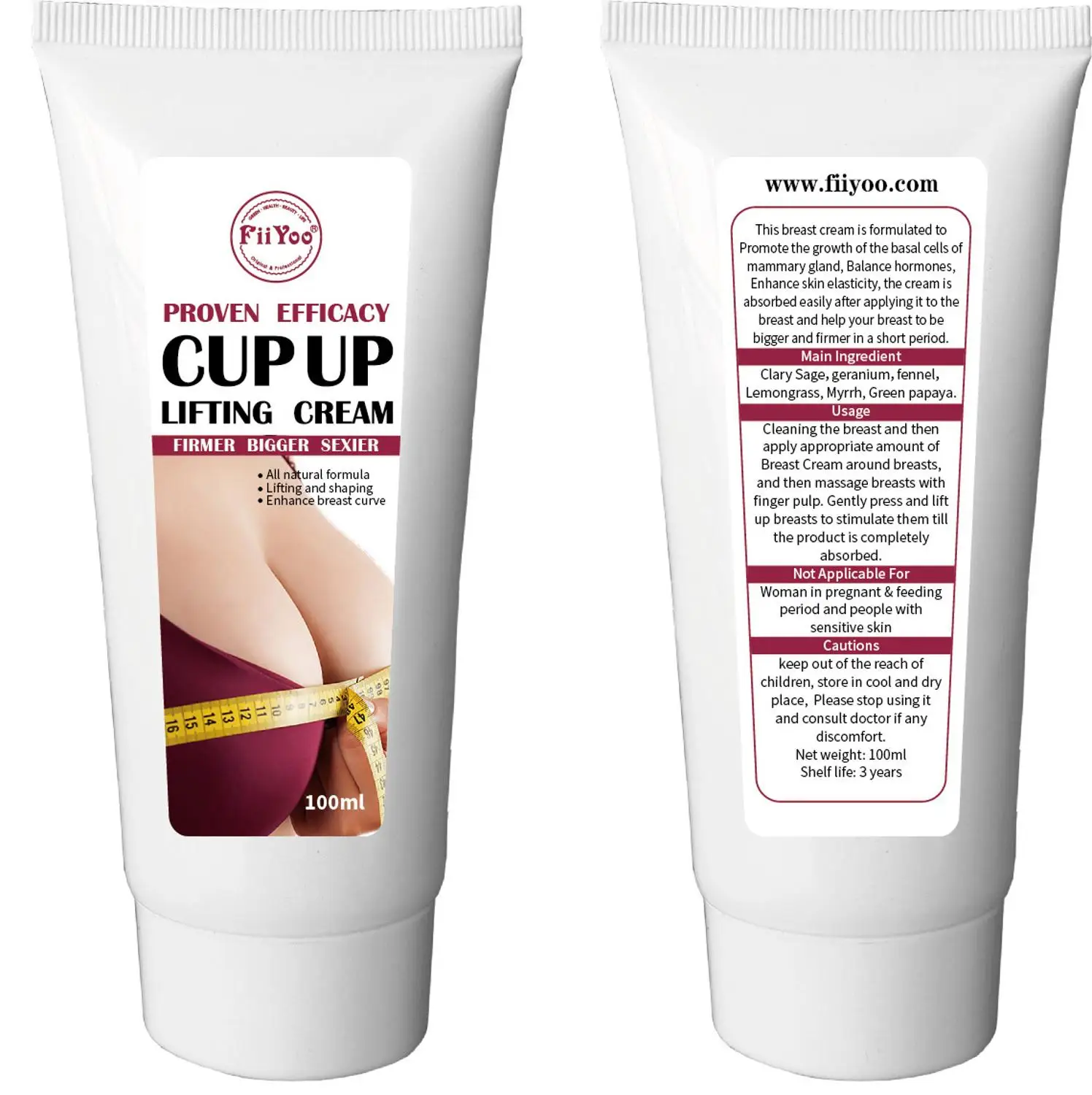 FiiYoo травяной крем для улучшения груди увеличения упругости (2 трубки) | Красота и