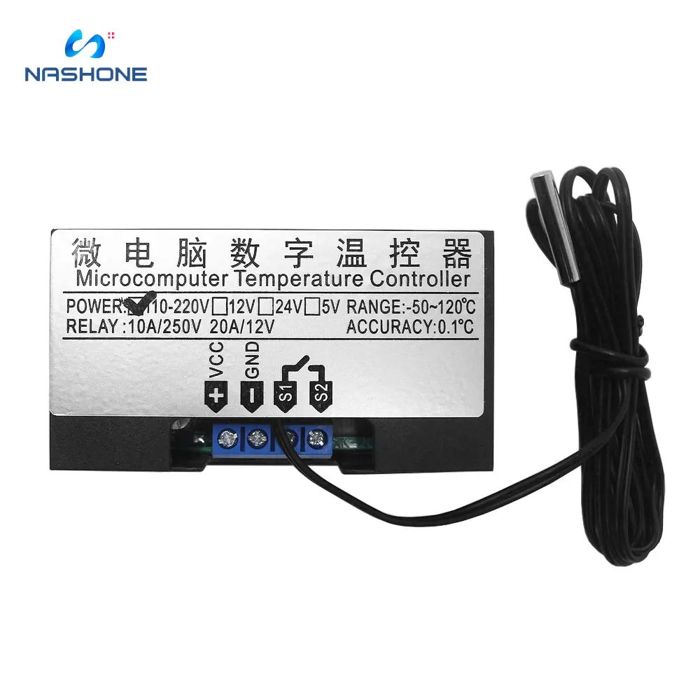 Цифровой регулятор температуры Nashone с нагревательным охлаждающим контролем