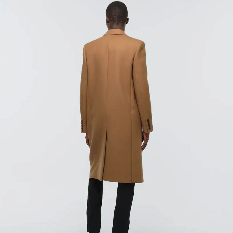 Мужское Свободное длинное кашемировое Прямое пальто новинка зимы 2021 мужское