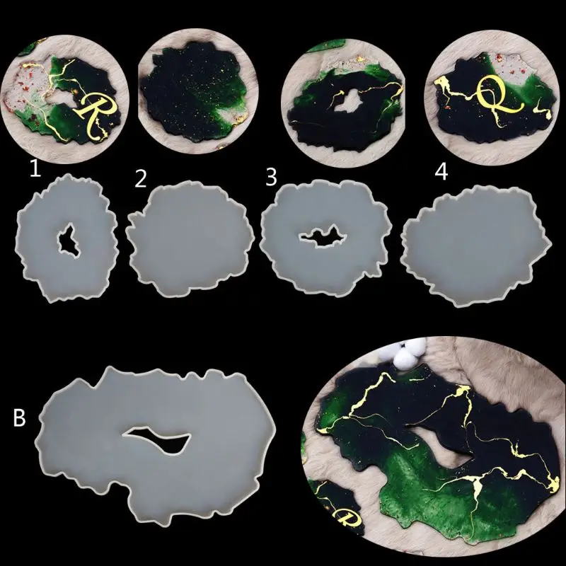Большая круглая форма для подставки в виде волны коврик чашки силиконовая смолы