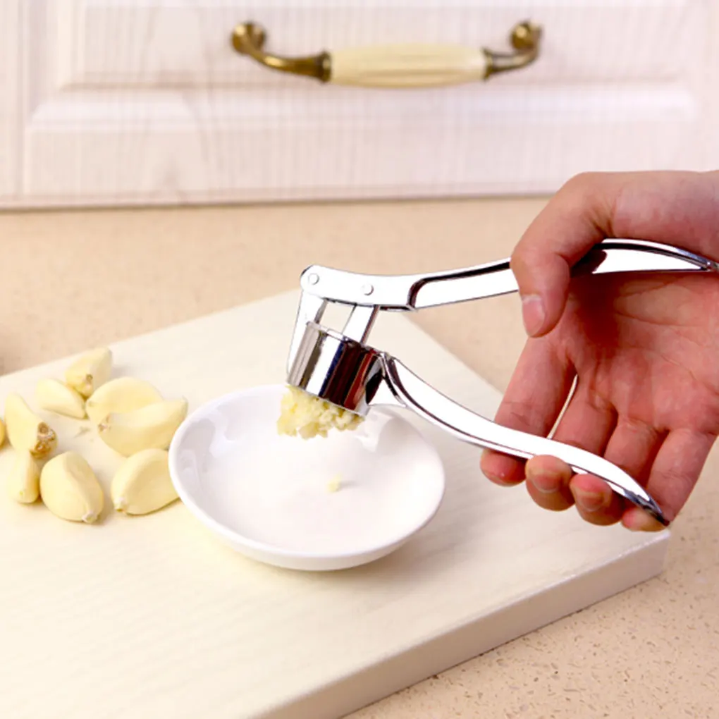 

Home Kitchen Zinc Alloy Garlic Press Crusher Mincer Peeler Ginger Chopper Kitchen Utensil