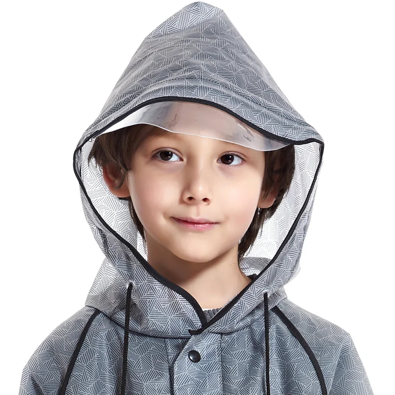 Детский плащ дождевик Yuding Детское Пончо с геометрическим рисунком для мальчиков