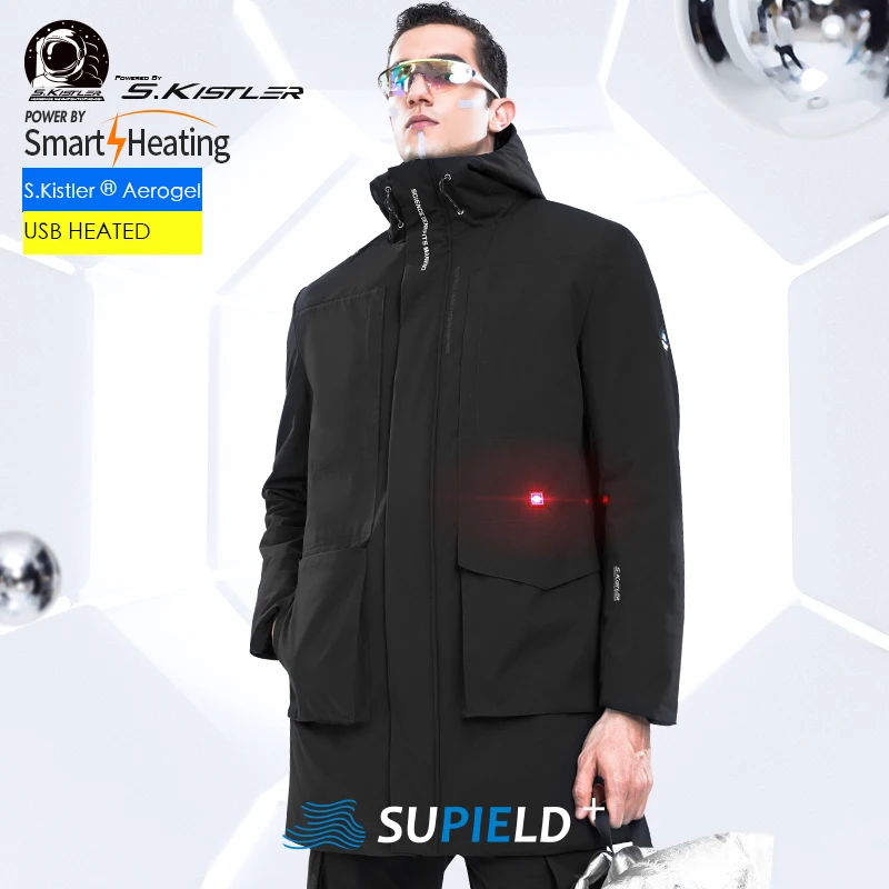 Youpin suskin Aerogel мужская куртка с подогревом батарейным блоком 5 В утепленная