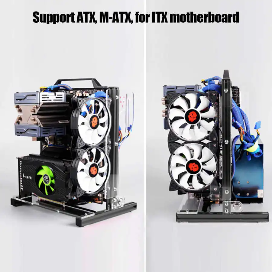 Чехол для ПК ATX/M-ATX/ ITX Вертикальный чехол компьютера с ручкой разгона | Компьютеры