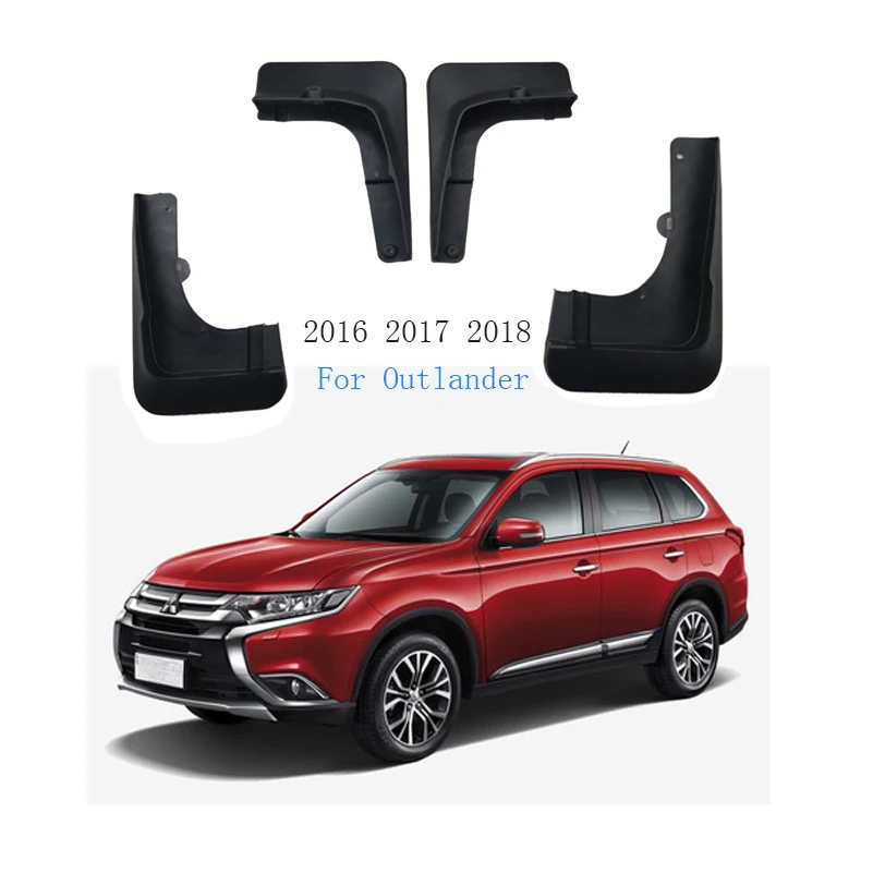 

For Mitsubishi Outlander Fender 2016 2017 2018 Car Mudguards Front Rear Mud Flaps Splash Guards Fender Decoration Car styli