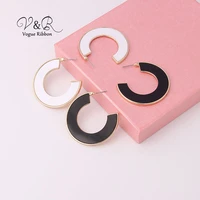c hoop white black acrylic earring 2019 minimalist hot fashion jewelry accessories for women post earring