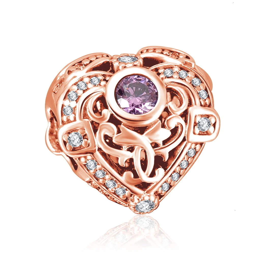 Devolove модные розовые золотые талисманы настоящий серебряные бусины 925 пробы Fit