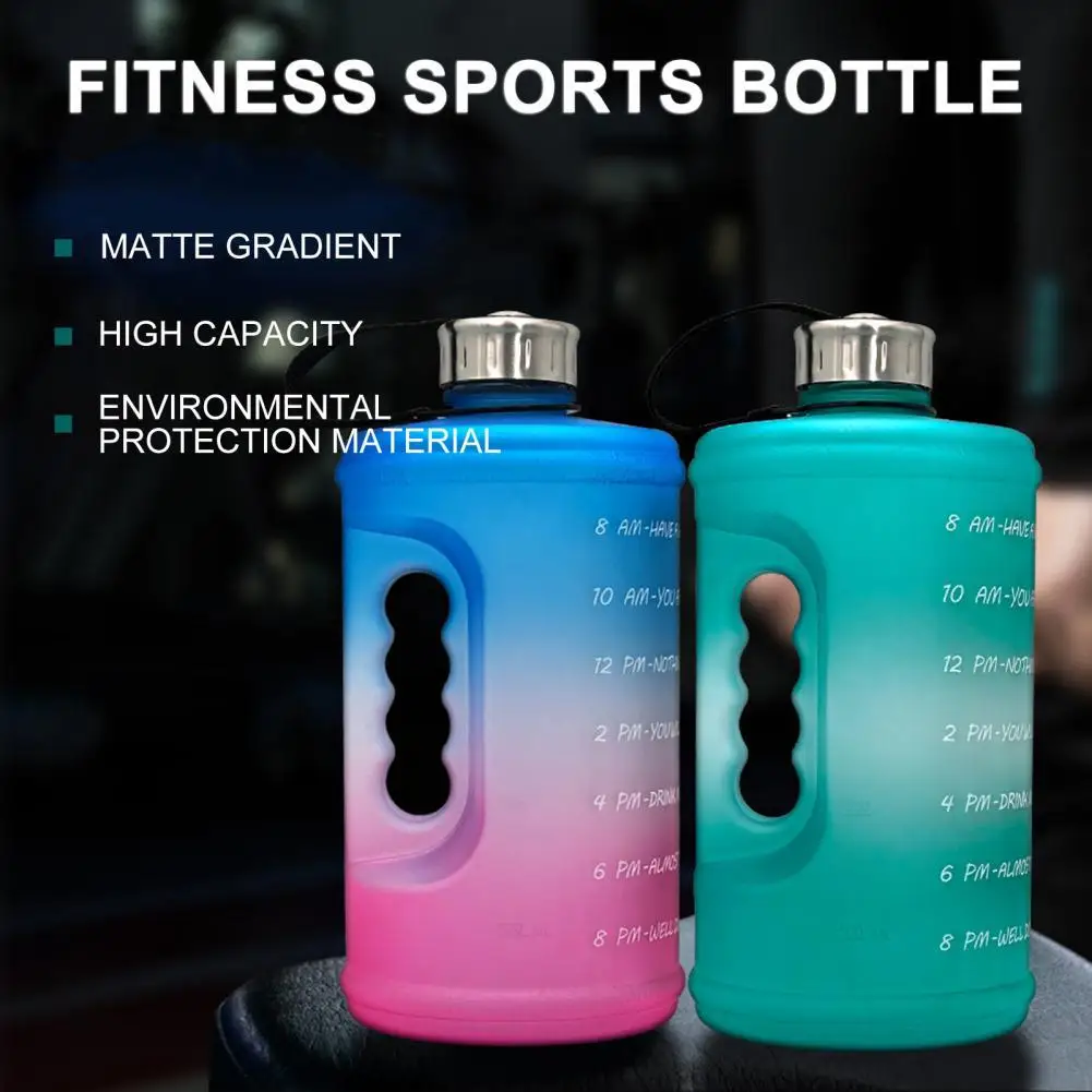 

50%HOT3.78L Water Bottle Eco-friendly Large Capacity PET Motivational Time Marker Sports Bottle for Home