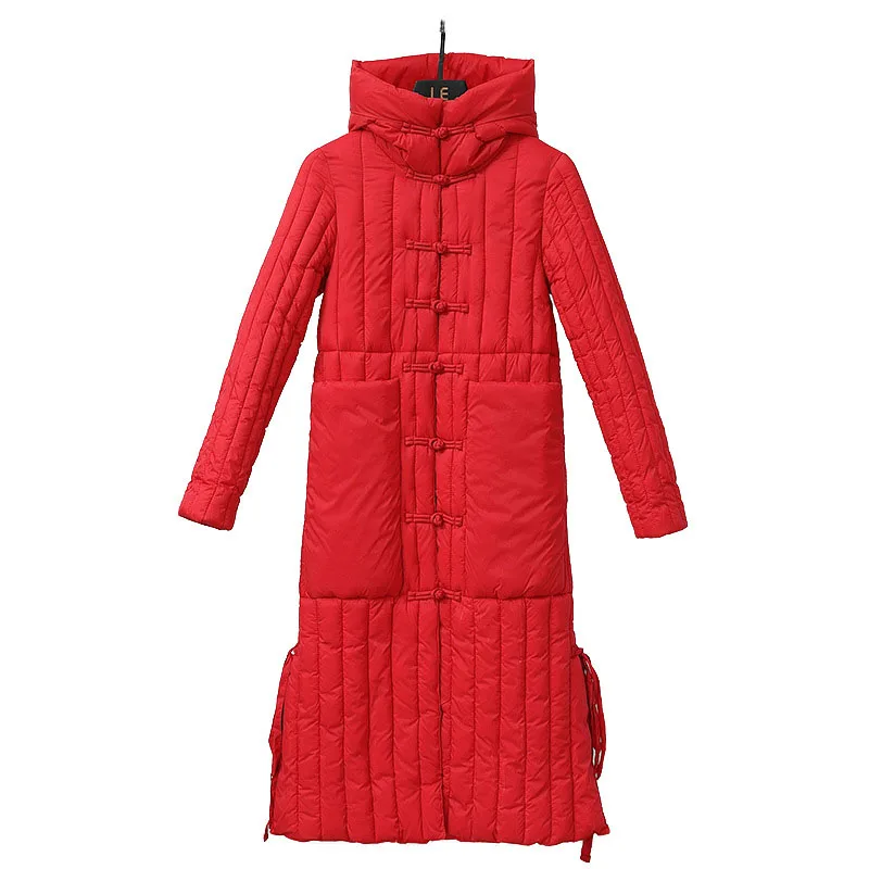 

Этнические женские парки, женское пуховое хлопковое пальто, новинка 2021, модное зимнее теплое плотное женское хлопковое пальто средней длин...