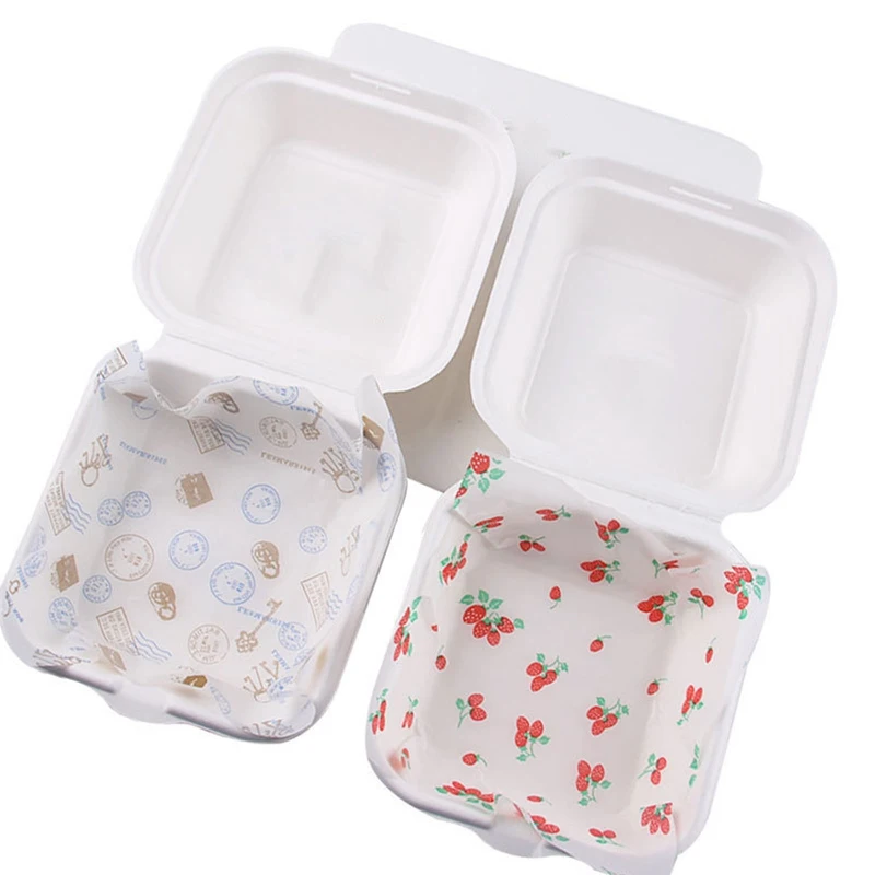 50 шт. масляная бумага для упаковки хлеба сэндвичей гамбургеров картофеля фри |