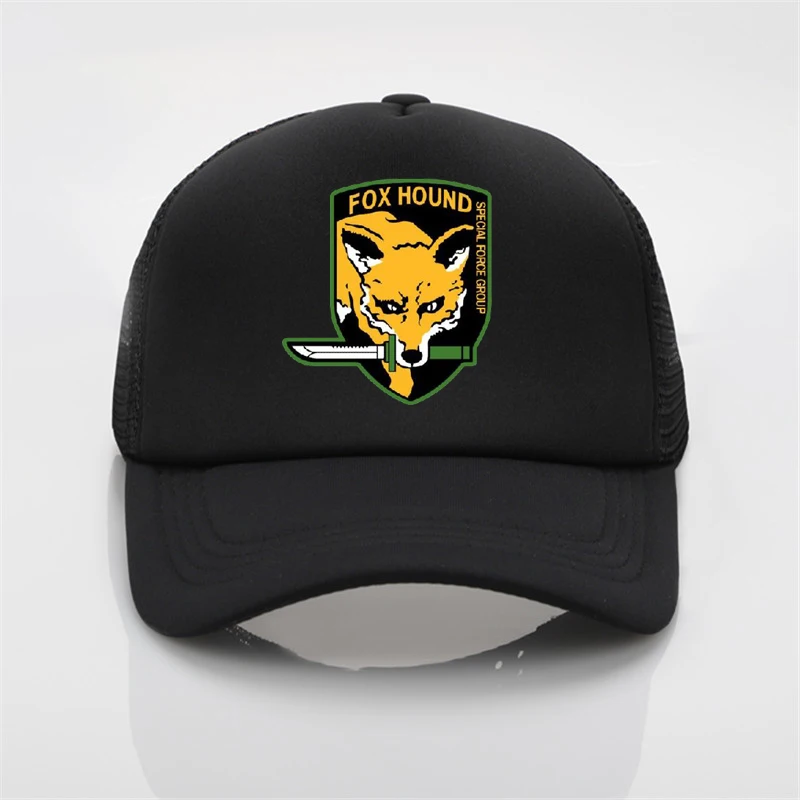 Модная сетчатая Кепка бейсбольная кепка с принтом лисы мужская и женская летняя