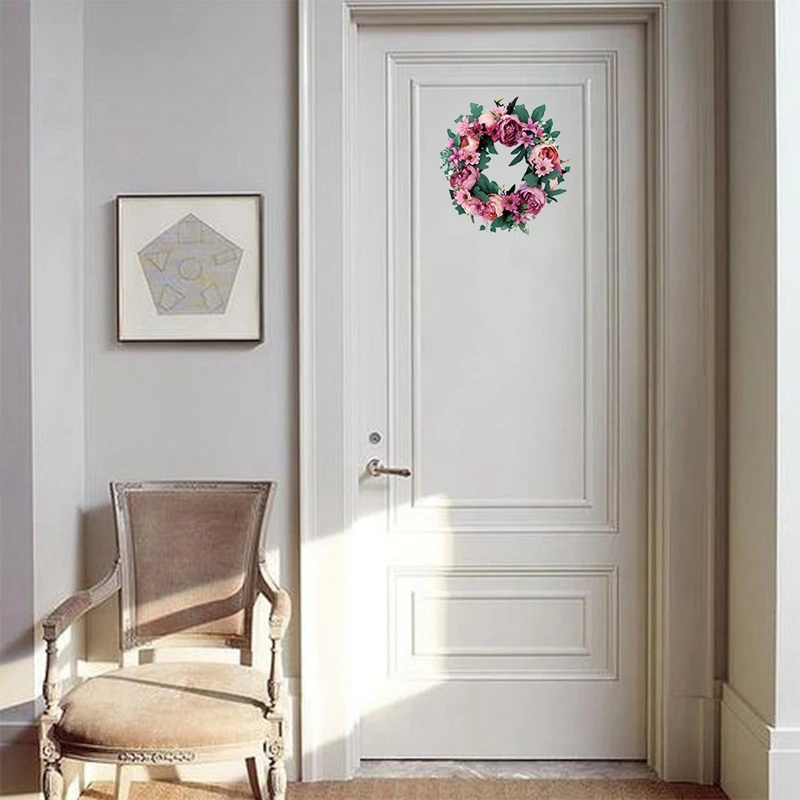 

Artificial Peony Wreath Spring Summer Wreath for Front Door Wedding Party Wall Window Farmhouse Garden Home Decor