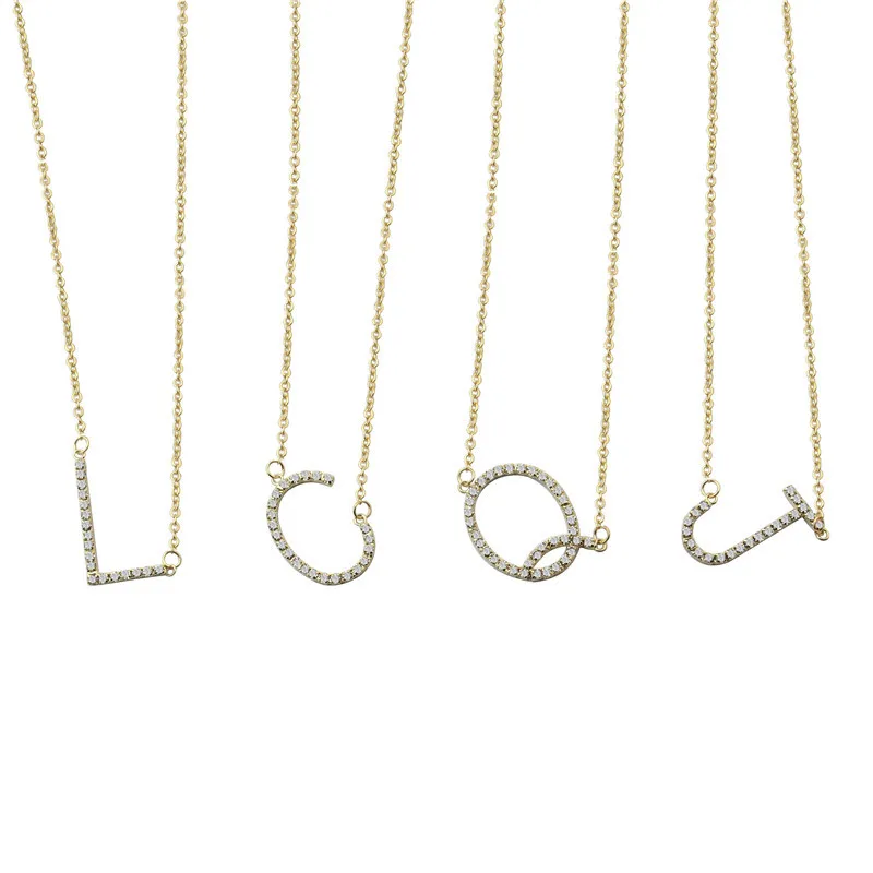 Женская цепочка с подвеской в виде букв от A до Z 26 дюймов|Цепочки| |