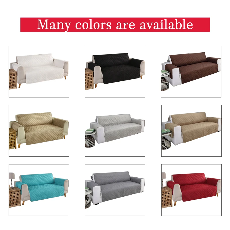 LOYAlgogo 1/2/3 Seater Quilted Anti-wear Sofa Covers For Dogs Pets Kids Anti-Slip Couch Recliner Slipcovers Armchair Protector