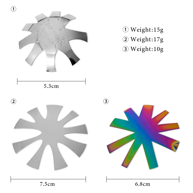 

Nail Edge Trimmer Cutter Mold Stainless Steel Template French Line Manicure Styling Tool Crystal Armor Plate Model