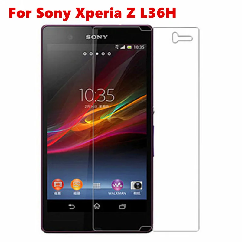 2 шт протектор экрана из закаленного стекла для Sony Xperia Z (Сони Иксперия З) L36H C6602 C6603
