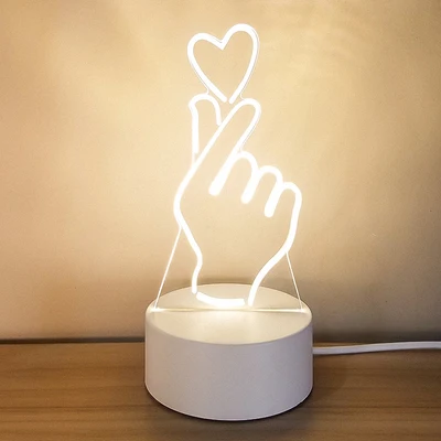 Маленькая настольная лампа Ins в Корейском стиле для девочек трехмерный