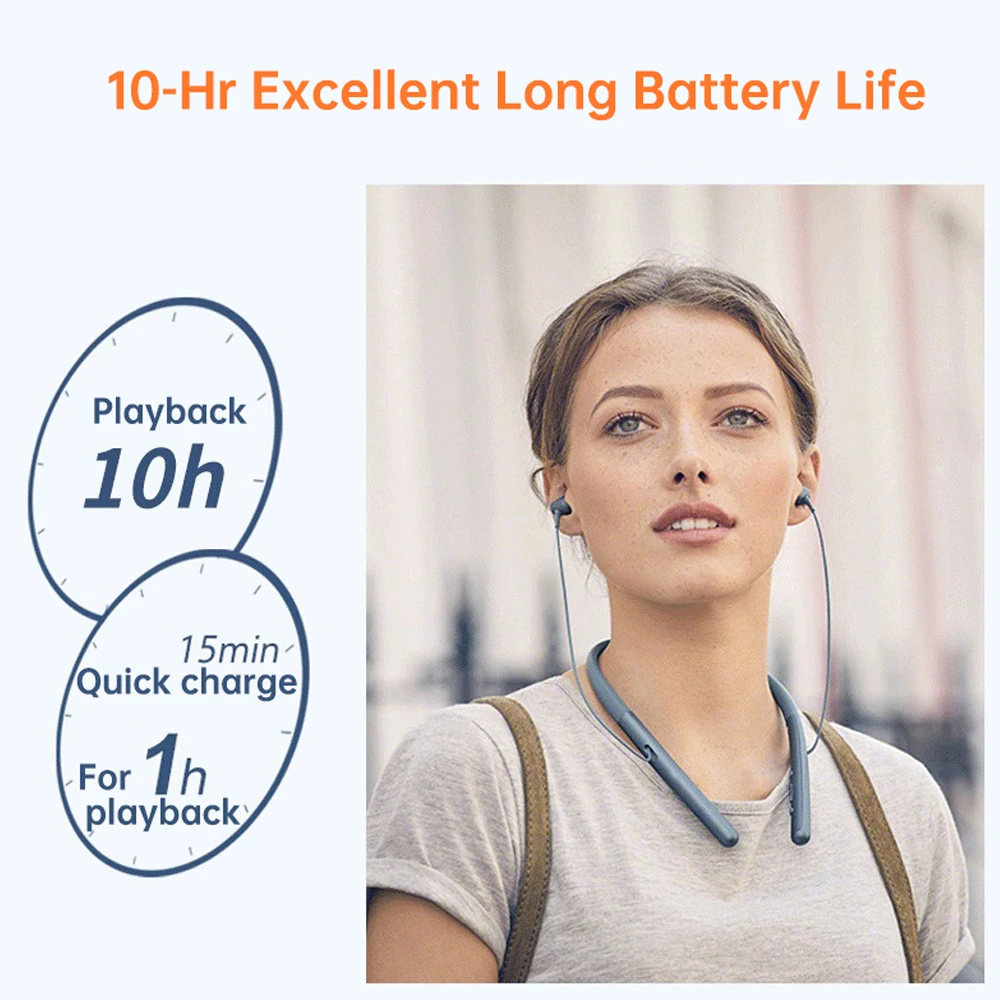 Беспроводные наушники 2 в 1 с mp3 Bluetoot V5.0 спортивные наушники-вкладыши шейным