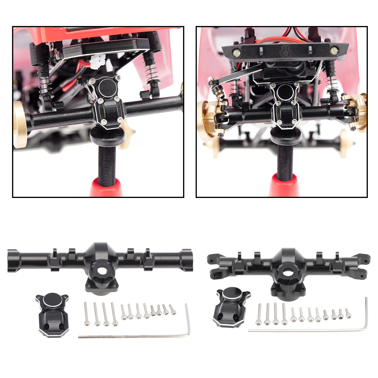 1/24 CNC RC Автомобильная ось Howg запасные части для Axial SCX2490081|Детали и аксессуары| |