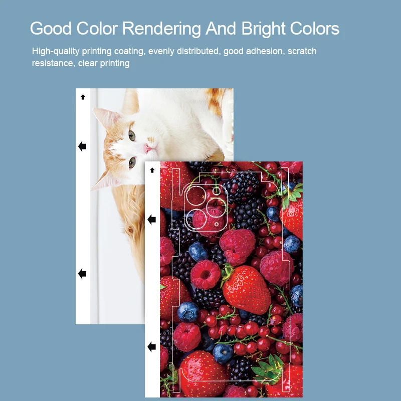 

SUNSHINE 50pcs Back Cover Protective Blank Film Photo DIY Printing for 890C Mini Film Cutting Machine Customized Phone Sticker