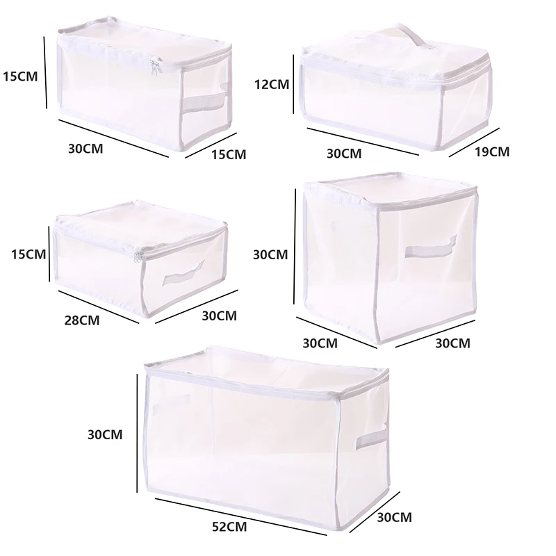 

Underwear Storage Foldable Drawer Clear Compartment Organizer Bra Ties Socks Lidded Container Dressing Room Closet Organizers