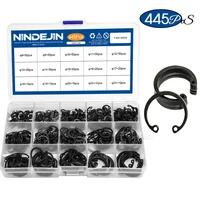 445pcs c type internal circlip retaining rings assortment kit for hole stainless steel carbon steel circlip snap rings din472