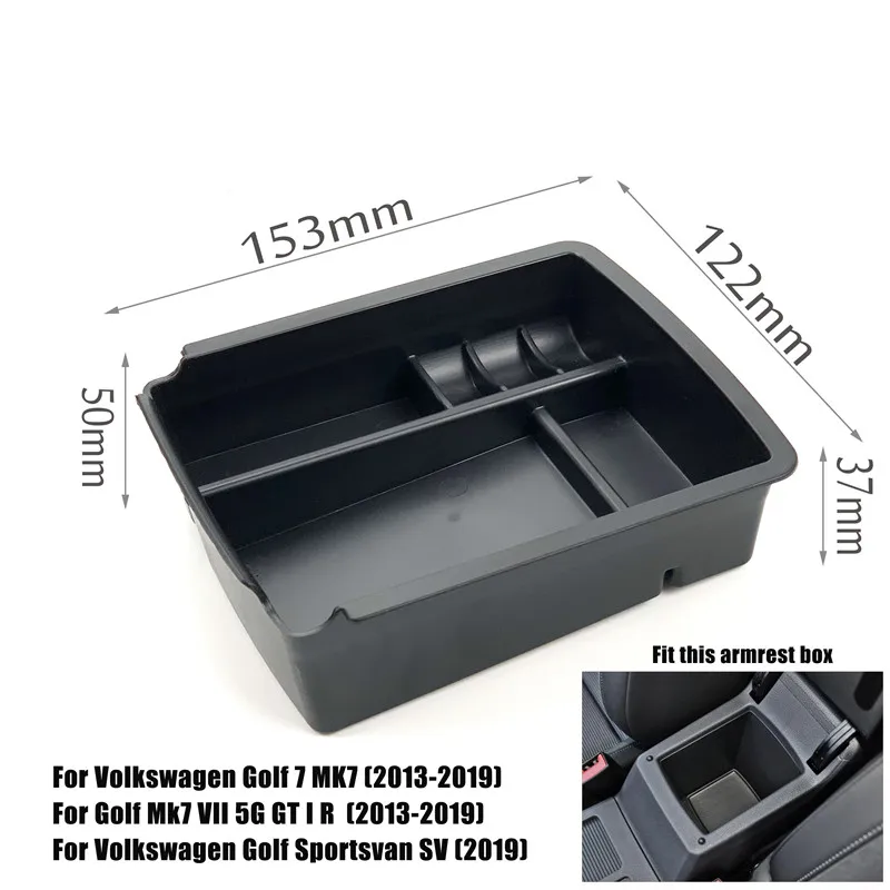 for Golf 7 MK7 Автомобильный подлокотник для Volkswagen Touareg Jetta Sharan Tiguan Touran Teramont Passat CC Variant Arteon Golf Sciocco MAGOTAN T-ROC - Название цвета: for Golf 7 MK7