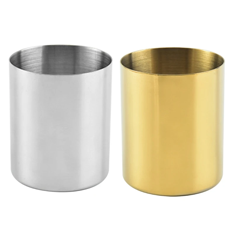 

Stainless Steel Pen Holder Makeup Brush Flower Vase Desktop Storage Container for Home Office Wholesale&DropShip