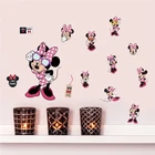 Disney, Микки, Минни Маус, планшетофон, спальня, аксессуары для домашнего декора, Мультяшные наклейки на стену