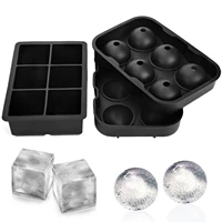 6 cell sphere ice cube maker silicone ice mold ice ball mold square ice cube tray whiskey cocktail bar kitchen toll accessories