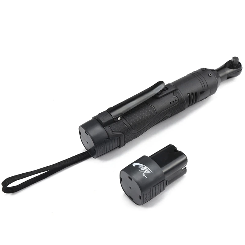 

EU Plug,18V 3/8 inch 2 Lithium Ion Battery Electric Ratchet Wrench Rechargeable Electric Cordless Car Right Angle Wrench