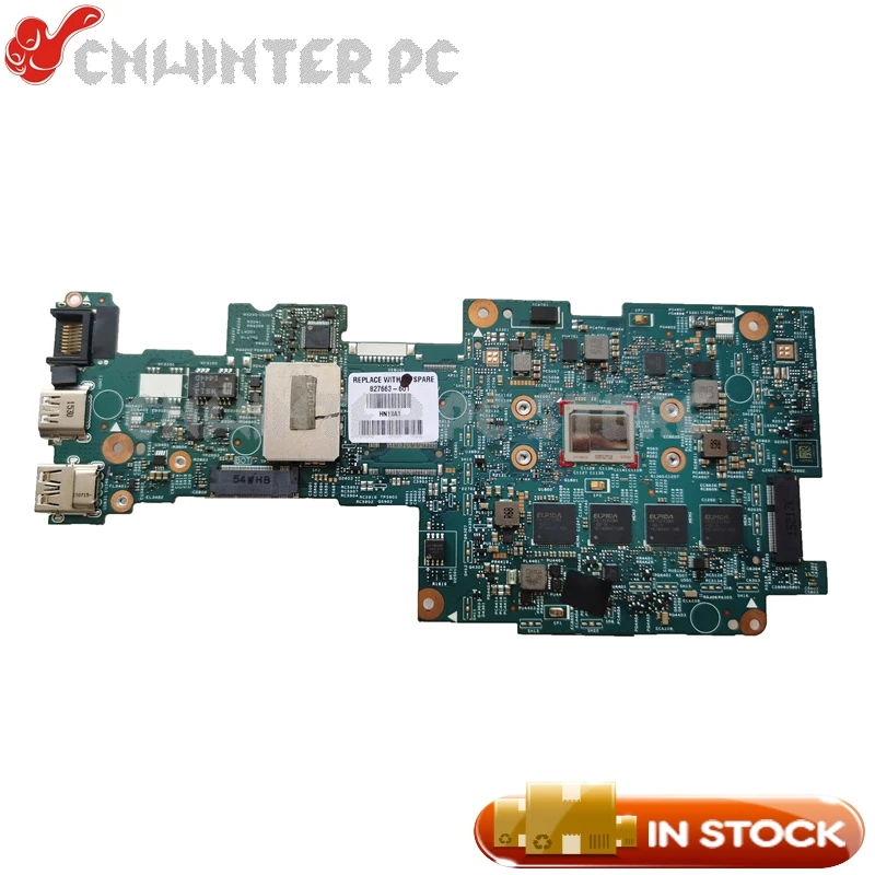 

Материнская плата NOKOTION для ноутбука HP Pavilion X360 11-k 827663-601 827663-001 14264-1 448.04A08.0011 SR2EN M3-6Y3 0 CPU 4G RAM