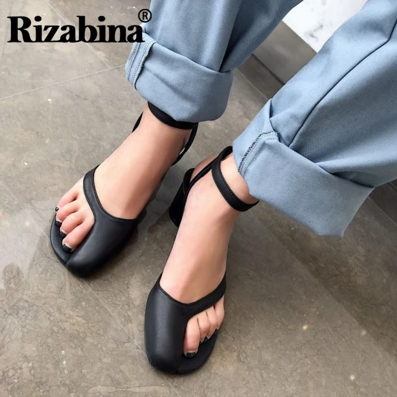 RIZABINA Ins/популярные босоножки; женская обувь из натуральной кожи с пряжкой на лодыжке на высоком каблуке; индивидуальная Клубная Праздничная обувь; женская обувь; Размеры 33-41